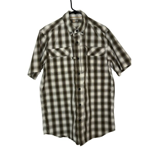 Carhartt Force Relaxed Fit Plaid Short Sleeve Shirt Size M - Picture 1 of 8